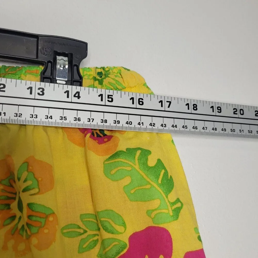 Y2k Joe Boxer yellow green pink tropical floral print pull on boxer shorts xl